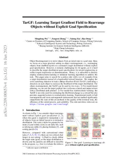 TarGF: Learning Target Gradient Field to Rearrange Objects without
  Explicit Goal Specification
