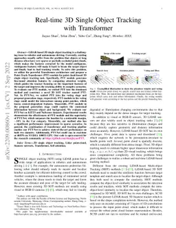 Real-time 3D Single Object Tracking with Transformer