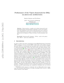 Performance of the Vipera framework for DSLs on micro-core architectures