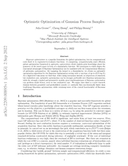 Optimistic Optimization of Gaussian Process Samples