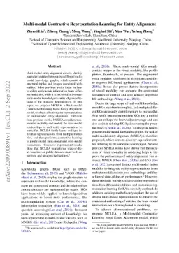 Multi-modal Contrastive Representation Learning for Entity Alignment