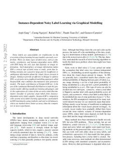 Instance-Dependent Noisy Label Learning via Graphical Modelling