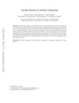 An Introduction to Machine Unlearning