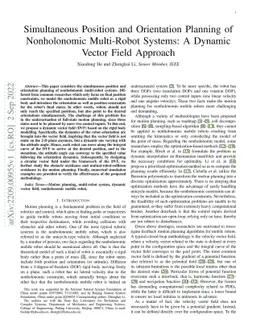 Simultaneous Position and Orientation Planning of Nonholonomic
  Multi-Robot Systems: A Dynamic Vector Field Approach