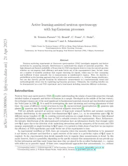 Active learning-assisted neutron spectroscopy with log-Gaussian
  processes