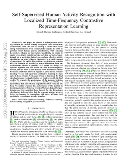Self-Supervised Human Activity Recognition with Localized Time-Frequency
  Contrastive Representation Learning