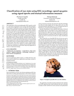 Classification of eye-state using EEG recordings: speed-up gains using
  signal epochs and mutual information measure