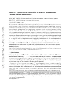 Binsec/Rel: Symbolic Binary Analyzer for Security with Applications to
  Constant-Time and Secret-Erasure