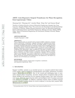 ARST: Auto-Regressive Surgical Transformer for Phase Recognition from
  Laparoscopic Videos