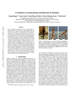 Co-Imitation: Learning Design and Behaviour by Imitation