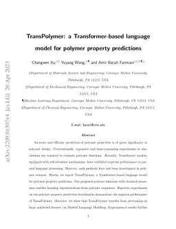 TransPolymer: a Transformer-based language model for polymer property
  predictions