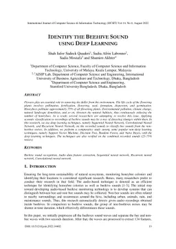 Identify The Beehive Sound Using Deep Learning