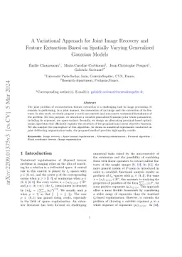 A Variational Approach for Joint Image Recovery and Feature Extraction
  Based on Spatially-Varying Generalised Gaussian Models