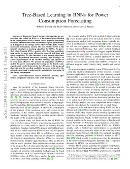 RNN(p) for Power Consumption Forecasting