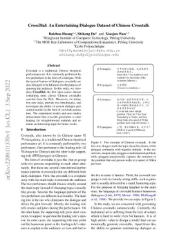 CrossDial: An Entertaining Dialogue Dataset of Chinese Crosstalk