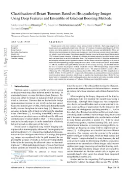 Classification of Breast Tumours Based on Histopathology Images Using
  Deep Features and Ensemble of Gradient Boosting Methods