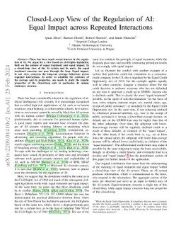 Closed-Loop View of the Regulation of AI: Equal Impact across Repeated
  Interactions