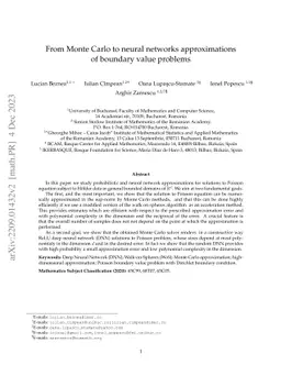 From Monte Carlo to neural networks approximations of boundary value
  problems