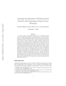 Learning the Dynamics of Particle-based Systems with Lagrangian Graph
  Neural Networks