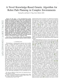 A Novel Knowledge-Based Genetic Algorithm for Robot Path Planning in
  Complex Environments