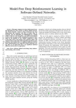 Model-Free Deep Reinforcement Learning in Software-Defined Networks