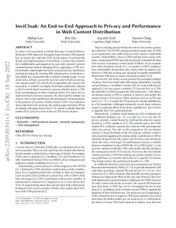 InviCloak: An End-to-End Approach to Privacy and Performance in Web Content Distribution