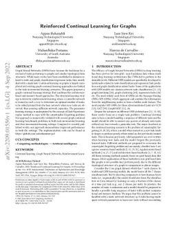 Reinforced Continual Learning for Graphs