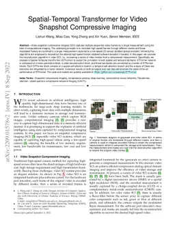 Spatial-Temporal Transformer for Video Snapshot Compressive Imaging