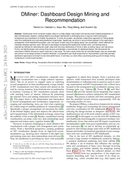DMiner: Dashboard Design Mining and Recommendation
