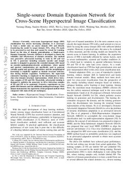 Single-source Domain Expansion Network for Cross-Scene Hyperspectral
  Image Classification