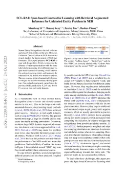 SCL-RAI: Span-based Contrastive Learning with Retrieval Augmented
  Inference for Unlabeled Entity Problem in NER