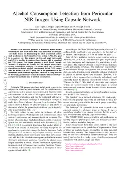 Alcohol Consumption Detection from Periocular NIR Images Using Capsule
  Network