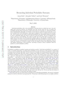 Reconciling Individual Probability Forecasts