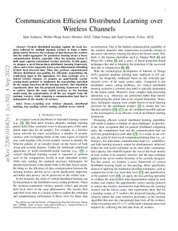 Communication Efficient Distributed Learning over Wireless Channels