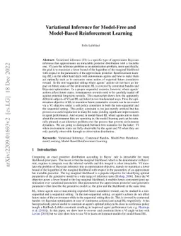 Variational Inference for Model-Free and Model-Based Reinforcement
  Learning