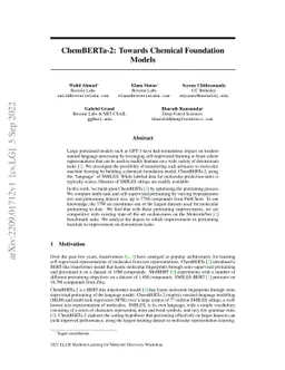 ChemBERTa-2: Towards Chemical Foundation Models