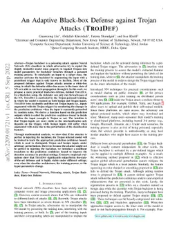 An Adaptive Black-box Defense against Trojan Attacks (TrojDef)