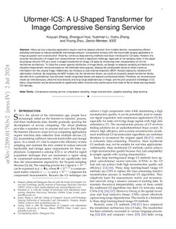 Uformer-ICS: A U-Shaped Transformer for Image Compressive Sensing
  Service