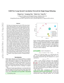 LKD-Net: Large Kernel Convolution Network for Single Image Dehazing