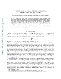 Toric Ideals of Characteristic Imsets via Quasi-Independence Gluing