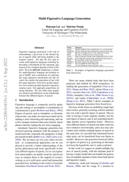 Multi-Figurative Language Generation