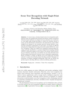 Scene Text Recognition with Single-Point Decoding Network