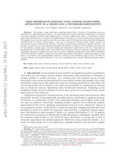 Deep importance sampling using tensor trains with application to a
  priori and a posteriori rare event estimation