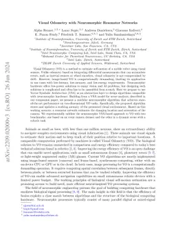 Visual Odometry with Neuromorphic Resonator Networks