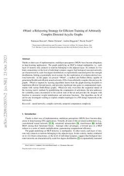 4Ward: a Relayering Strategy for Efficient Training of Arbitrarily
  Complex Directed Acyclic Graphs