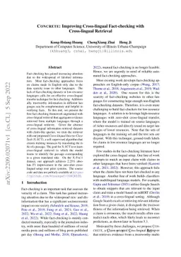 CONCRETE: Improving Cross-lingual Fact-checking with Cross-lingual
  Retrieval
