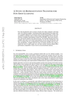 A Study on Representation Transfer for Few-Shot Learning