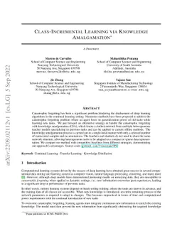Class-Incremental Learning via Knowledge Amalgamation