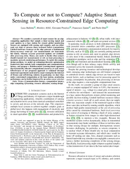 To Compute or not to Compute? Adaptive Smart Sensing in
  Resource-Constrained Edge Computing
