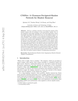 CNSNet: A Cleanness-Navigated-Shadow Network for Shadow Removal